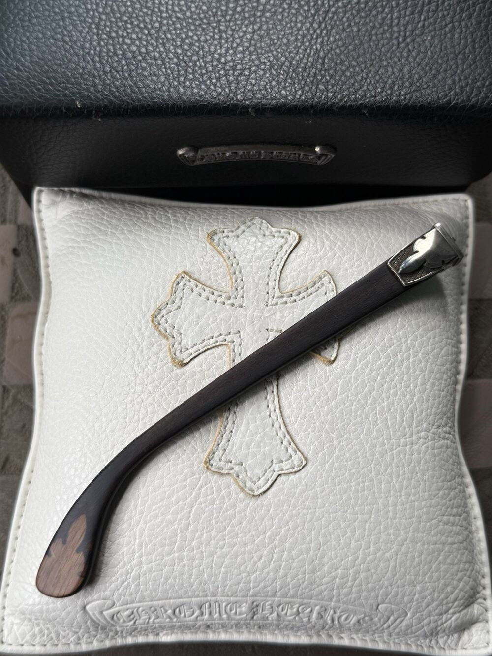 Chrome Hearts GAG’N Right Temple Wood Sterling Silver Dagger Eyeglass Part